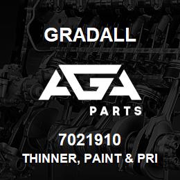 7021910 Gradall THINNER, PAINT & PRIMER/1-GAL. | AGA Parts