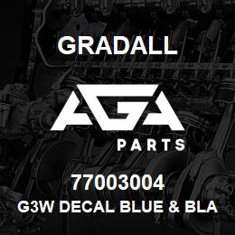 77003004 Gradall G3W DECAL BLUE & BLACK | AGA Parts