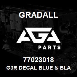 77023018 Gradall G3R DECAL BLUE & BLACK | AGA Parts