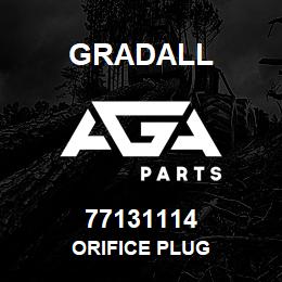 77131114 Gradall ORIFICE PLUG | AGA Parts