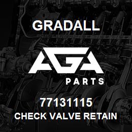 77131115 Gradall CHECK VALVE RETAIN | AGA Parts