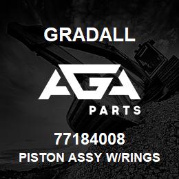 77184008 Gradall PISTON ASSY W/RINGS | AGA Parts