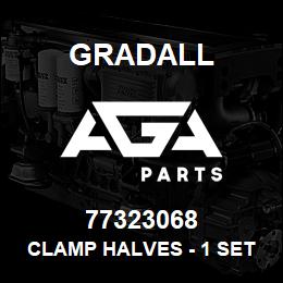 77323068 Gradall CLAMP HALVES - 1 SET | AGA Parts