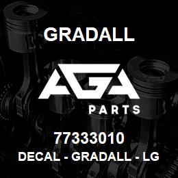 77333010 Gradall DECAL - GRADALL - LG-BLACK | AGA Parts