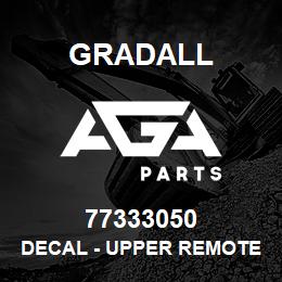 77333050 Gradall DECAL - UPPER REMOTE LABEL | AGA Parts