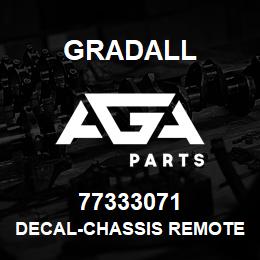 77333071 Gradall DECAL-CHASSIS REMOTE LABEL | AGA Parts