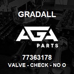 77363178 Gradall VALVE - CHECK - NO ORFICE | AGA Parts