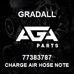 77383787 Gradall CHARGE AIR HOSE NOTE: APPLY | AGA Parts