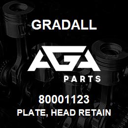 80001123 Gradall PLATE, HEAD RETAIN | AGA Parts