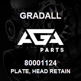 80001124 Gradall PLATE, HEAD RETAIN | AGA Parts