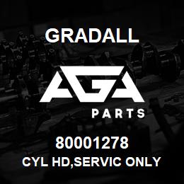 80001278 Gradall CYL HD,SERVIC ONLY | AGA Parts