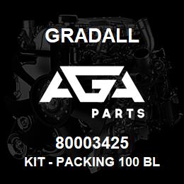 80003425 Gradall KIT - PACKING 100 BLKT 4.772 | AGA Parts