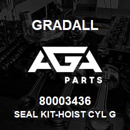 80003436 Gradall SEAL KIT-HOIST CYL GX10 | AGA Parts