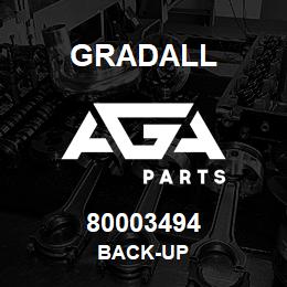 80003494 Gradall BACK-UP | AGA Parts