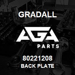 80221208 Gradall BACK PLATE | AGA Parts