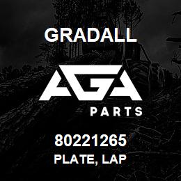 80221265 Gradall PLATE, LAP | AGA Parts