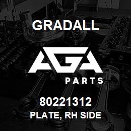 80221312 Gradall PLATE, RH SIDE | AGA Parts