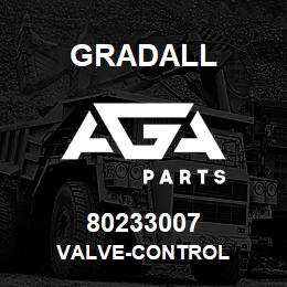 80233007 Gradall VALVE-CONTROL | AGA Parts