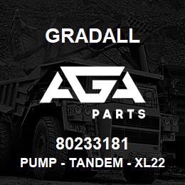 80233181 Gradall PUMP - TANDEM - XL2200 | AGA Parts