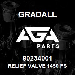 80234001 Gradall RELIEF VALVE 1450 PSI | AGA Parts