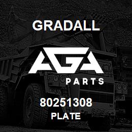 80251308 Gradall PLATE | AGA Parts