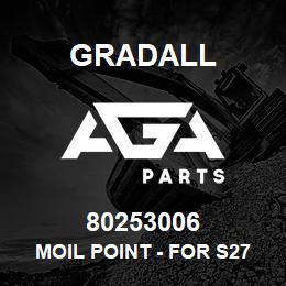 80253006 Gradall MOIL POINT - FOR S27 HAMMER | AGA Parts