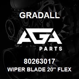 80263017 Gradall WIPER BLADE 20" FLEX BLACK | AGA Parts