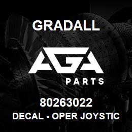 80263022 Gradall DECAL - OPER JOYSTICK SAE | AGA Parts