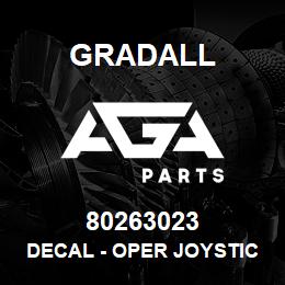 80263023 Gradall DECAL - OPER JOYSTICK JD | AGA Parts