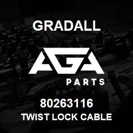 80263116 Gradall TWIST LOCK CABLE | AGA Parts