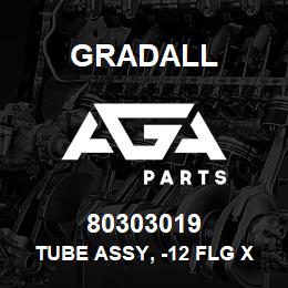 80303019 Gradall TUBE ASSY, -12 FLG X -8 ORFS | AGA Parts