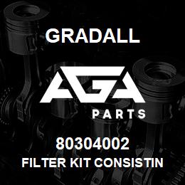 80304002 Gradall FILTER KIT CONSISTING OF: (1) | AGA Parts