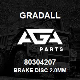 80304207 Gradall BRAKE DISC 2.0MM | AGA Parts