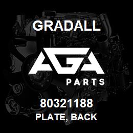 80321188 Gradall PLATE, BACK | AGA Parts