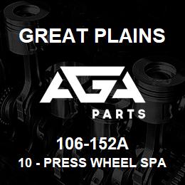 106-152A Great Plains 10 - PRESS WHEEL SPACER FIELD | AGA Parts