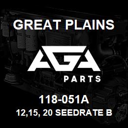 118-051A Great Plains 12,15, 20 SEEDRATE BOOK | AGA Parts