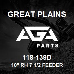 118-139D Great Plains 10' RH 7 1/2 FEEDER CUP CHNL | AGA Parts