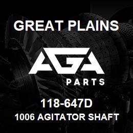 118-647D Great Plains 1006 AGITATOR SHAFT | AGA Parts