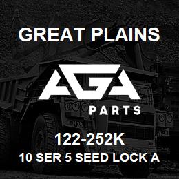 122-252K Great Plains 10 SER 5 SEED LOCK ASSY, SING | AGA Parts