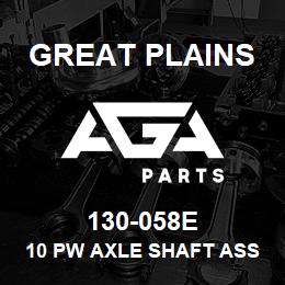 130-058E Great Plains 10 PW AXLE SHAFT ASSEMBLY | AGA Parts