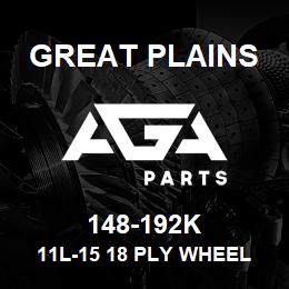 148-192K Great Plains 11L-15 18 PLY WHEEL & TIRE ASY | AGA Parts