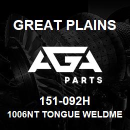 151-092H Great Plains 1006NT TONGUE WELDMENT | AGA Parts