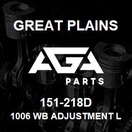 151-218D Great Plains 1006 WB ADJUSTMENT LEG LH | AGA Parts