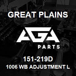 151-219D Great Plains 1006 WB ADJUSTMENT LEG RH | AGA Parts