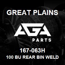 167-063H Great Plains 100 BU REAR BIN WELDMENT | AGA Parts