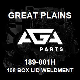 189-001H Great Plains 108 BOX LID WELDMENT | AGA Parts