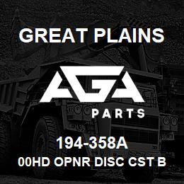 194-358A Great Plains 00HD OPNR DISC CST BRG HS /ROW | AGA Parts