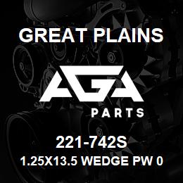 221-742S Great Plains 1.25X13.5 WEDGE PW 0- SER RH | AGA Parts