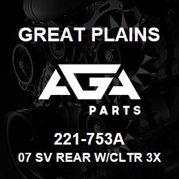 221-753A Great Plains 07 SV REAR W/CLTR 3X13 TURBO | AGA Parts