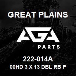 222-014A Great Plains 00HD 3 X 13 DBL RB PRS WHL ASM | AGA Parts